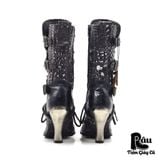  |SIZE 37| NEW ROCK LIZARD PATTERN LADIES HIGH HEELS BOOT Z37-6937 