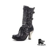  |SIZE 37| NEW ROCK LIZARD PATTERN LADIES HIGH HEELS BOOT Z37-6937 
