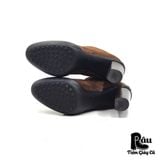  |SIZE 37.5| TOD'S BROWN SUEDE PLATFORM ANKLE BOOT Z37.5-6959 