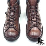  |SIZE 37.5| MOMA BROWN LACE-TO-TOE ANKLE BOOT Z37.5-6877 