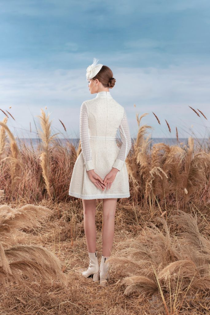 Tweed button dress cheap