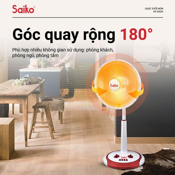 Quạt Sưởi Nón Saiko HF-802H 900W