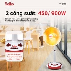 Quạt Sưởi Nón Saiko HF-802H 900W