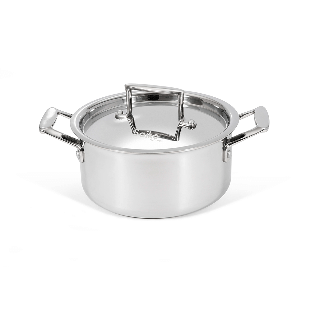 Bộ Nồi Inox 304 Saiko SILVER06 (4 Nồi, 1 Chảo, 1 Chõ Hấp)