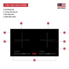 Bếp từ âm 2 vùng Saiko DIH-4400E