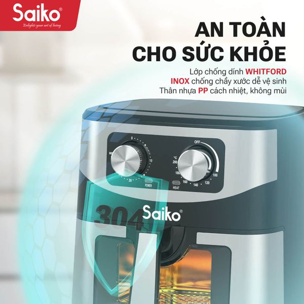 Nồi chiên không dầu 11L Saiko FRY-P11