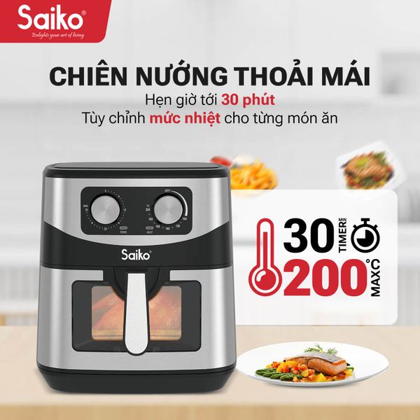 Nồi chiên không dầu 11L Saiko FRY-P11