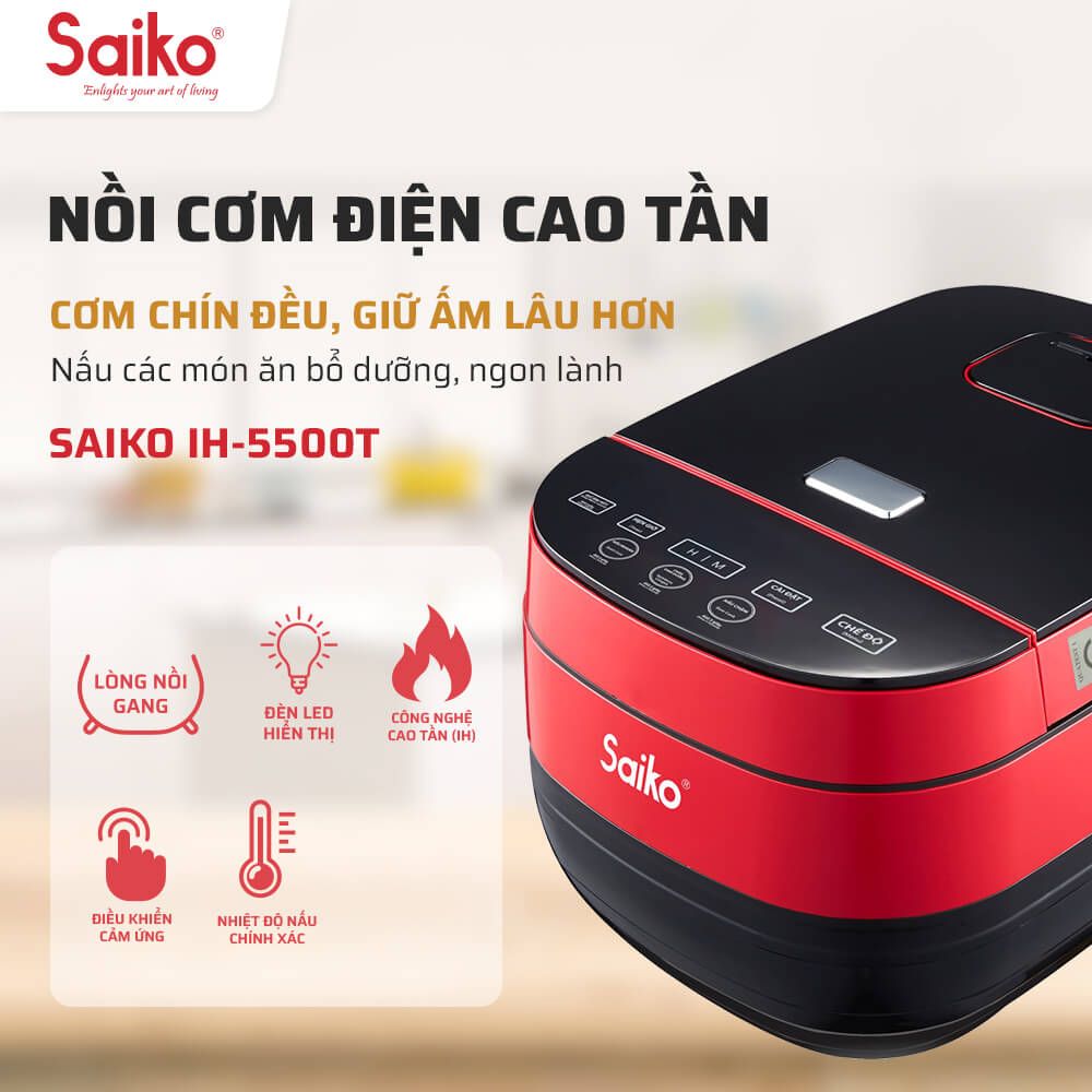 Nồi Cơm Điện Cao Tần Saiko 5L IH-5500T