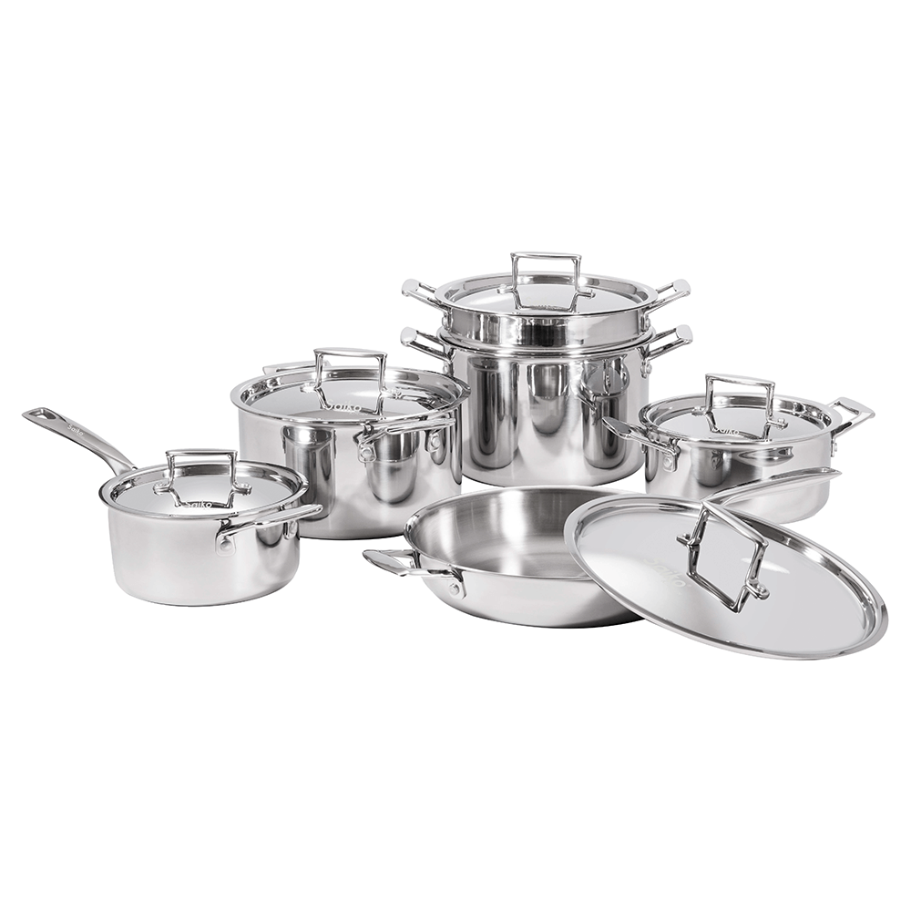 Bộ Nồi Inox 304 Saiko SILVER06 (4 Nồi, 1 Chảo, 1 Chõ Hấp)
