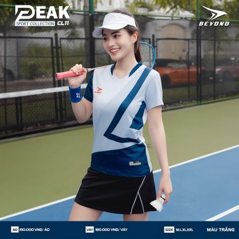  ÁO NỮ CẦU LÔNG BEYONO PEAK CL11 - TRẮNG 