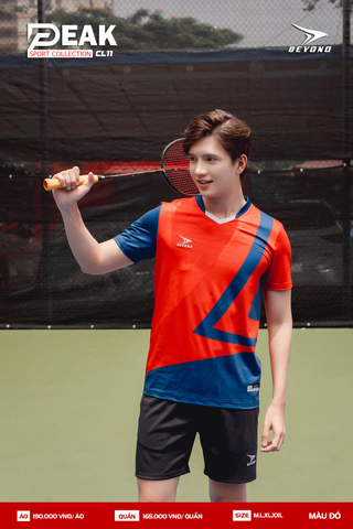  ÁO NAM CẦU LÔNG BEYONO PEAK CL11 - ĐỎ 