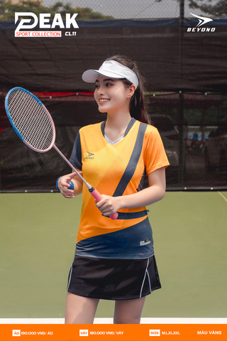  ÁO NỮ CẦU LÔNG BEYONO PEAK CL11 - VÀNG 