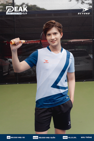  ÁO NAM CẦU LÔNG BEYONO PEAK CL11 - TRẮNG 