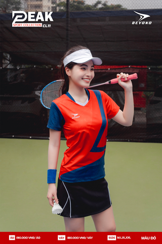  ÁO NỮ CẦU LÔNG BEYONO PEAK CL11 - ĐỎ 