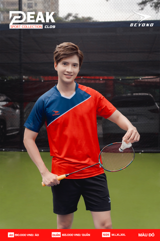  ÁO NAM CẦU LÔNG BEYONO PEAK CL09 - ĐỎ 