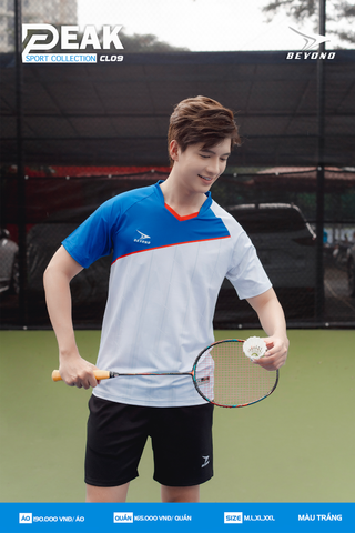  ÁO NAM CẦU LÔNG BEYONO PEAK CL09 - TRẮNG 