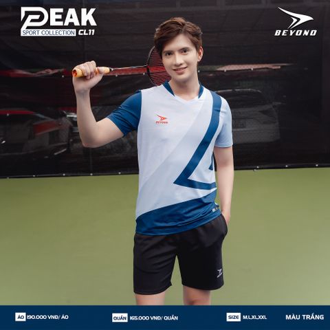  ÁO NAM CẦU LÔNG BEYONO PEAK CL11 - TRẮNG 
