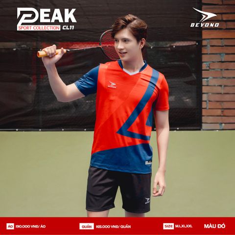  ÁO NAM CẦU LÔNG BEYONO PEAK CL11 - ĐỎ 