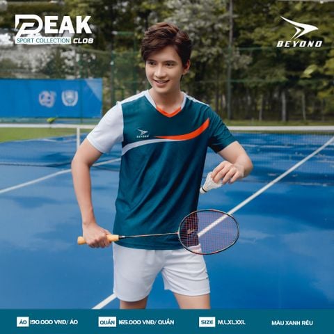  ÁO NAM CẦU LÔNG BEYONO PEAK CL08 - XANH RÊU 