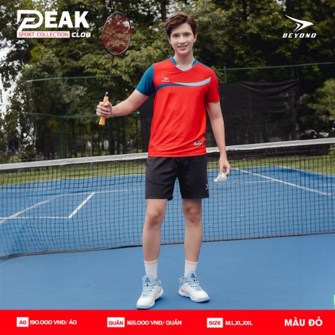  ÁO NAM CẦU LÔNG BEYONO PEAK CL08 - ĐỎ 