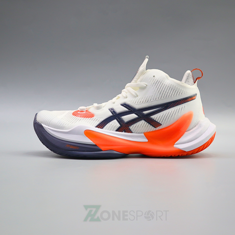  GIÀY BÓNG CHUYỀN ASICS METARISE 2 - TRẮNG CAM ĐEN 