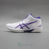  GIÀY BÓNG CHUYỀN ASICS GEL HOOP V16 - TRẮNG VIỀN TÍM 