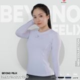  ÁO THỂ THAO DÀI TAY GIỮ NHIỆT NỮ BEYONO FELIX - TRẮNG 