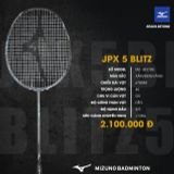  VỢT CẦU LÔNG MIZUNO JPX 5 BLITZ - XÁM ĐEN VÀNG 