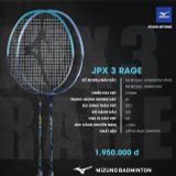  VỢT CẦU LÔNG MIZUNO JPX 3 RAGE XANH XÁM 