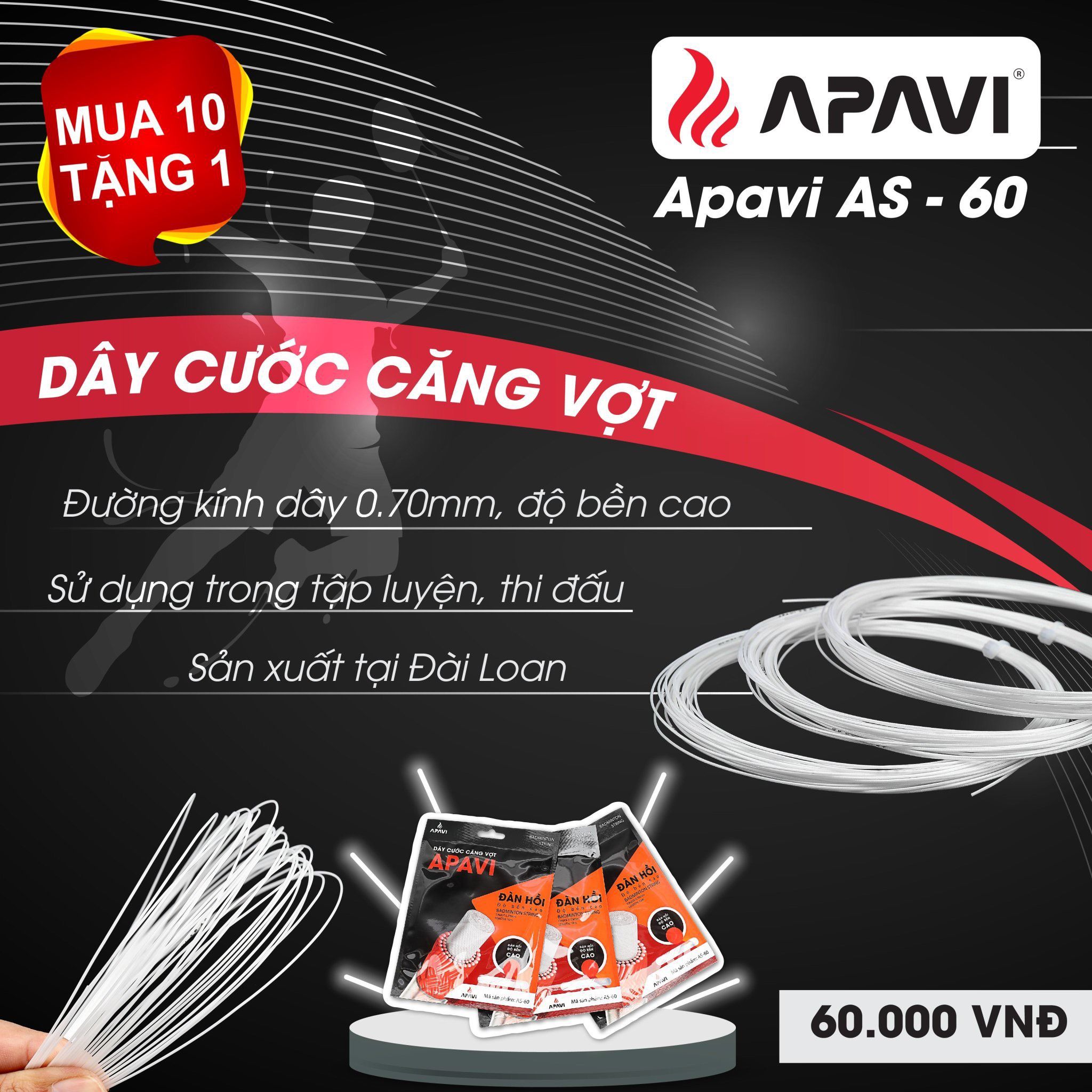  CƯỚC CẦU LÔNG APAVI 