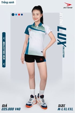  ĐỒNG PHỤC NỮ BEYONO LUX - TRẮNG XANH 