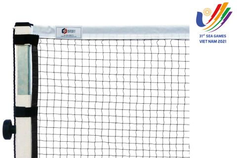  LƯỚI CẦU LÔNG THI ĐẤU CHUẨN QUỐC TẾ SỢI CPA 210D/9 ĐEN Ô ĐƠN 20MM - S27875 