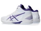  GIÀY BÓNG CHUYỀN ASICS GEL HOOP V16 - TRẮNG VIỀN TÍM 
