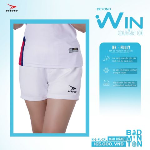  QUẦN THỂ THAO NỮ BEYONO WIN CL01 - TRẮNG 