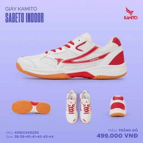  GIÀY KAMITO SABETO - TRẮNG ĐỎ 