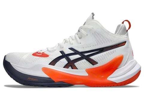  GIÀY BÓNG CHUYỀN ASICS METARISE 2 - TRẮNG CAM ĐEN 