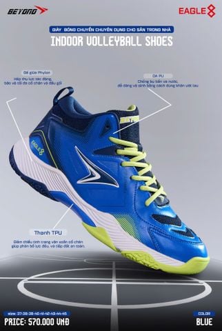  GIÀY BÓNG CHUYỀN BEYONO EAGLE 8 VER 1 - BLUE 