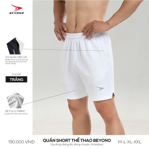  QUẦN THỂ THAO NAM BEYONO QCL03 - TRẮNG 