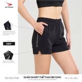  QUẦN THỂ THAO NỮ BEYONO QCL03 - ĐEN 