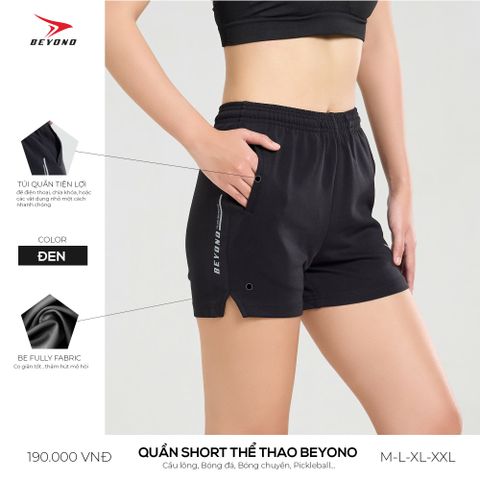  QUẦN THỂ THAO NỮ BEYONO QCL03 - ĐEN 