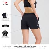  QUẦN THỂ THAO NỮ BEYONO QCL03 - ĐEN 