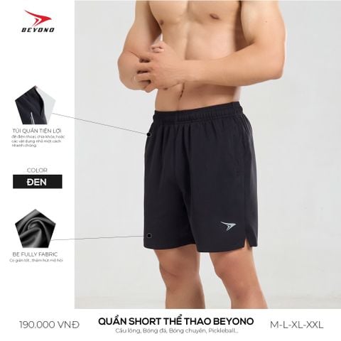  QUẦN THỂ THAO NAM BEYONO QCL03 - ĐEN 