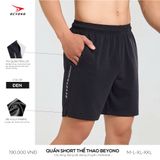  QUẦN THỂ THAO NAM BEYONO QCL03 - ĐEN 