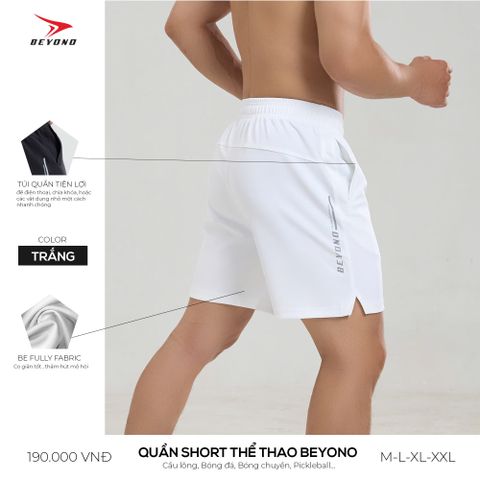  QUẦN THỂ THAO NAM BEYONO QCL03 - TRẮNG 