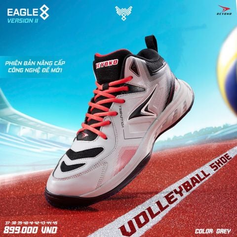  GIÀY BÓNG CHUYỀN BEYONO EAGLE 8 VER 2 - GREY RED 