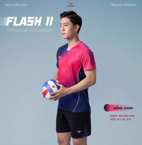  ĐỒNG PHỤC NAM BEYONO FLASH II - HỒNG XANH 