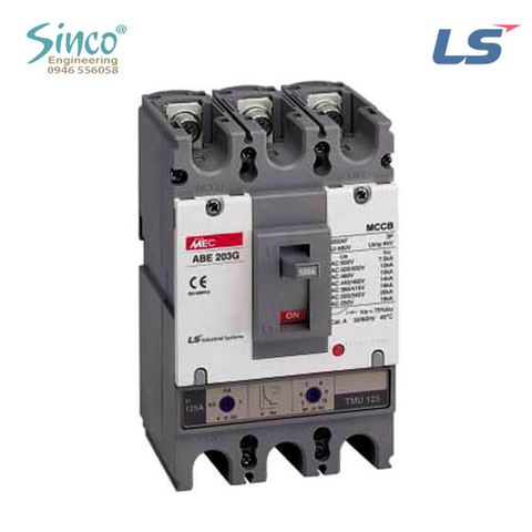 MCCB 3P chỉnh dòng (0.8~1) x In max (ABE, ABS) - LS