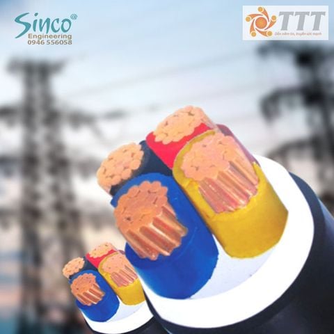 Cáp hạ thế  CVV 3pha + 1 trung tính 0.6/1KV - ruột đồng, cách điện PVC