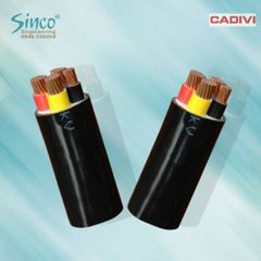 Cáp hạ thể CVV 0.6/1KV (3P +  1 trung tính)