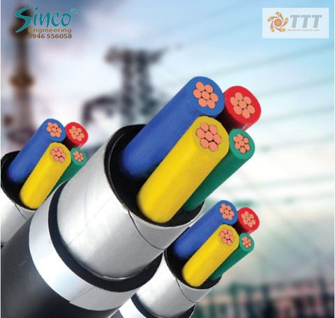 Cáp Muller DK- CVV 3 lõi + 1trung tính 0.6/1KV - Giáp nhôm